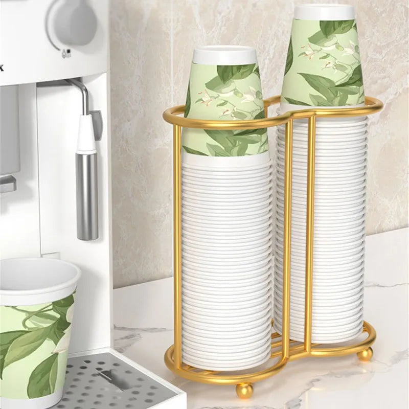 Metal Disposable Cup Dispenser Rack | Rust-Proof Organizer