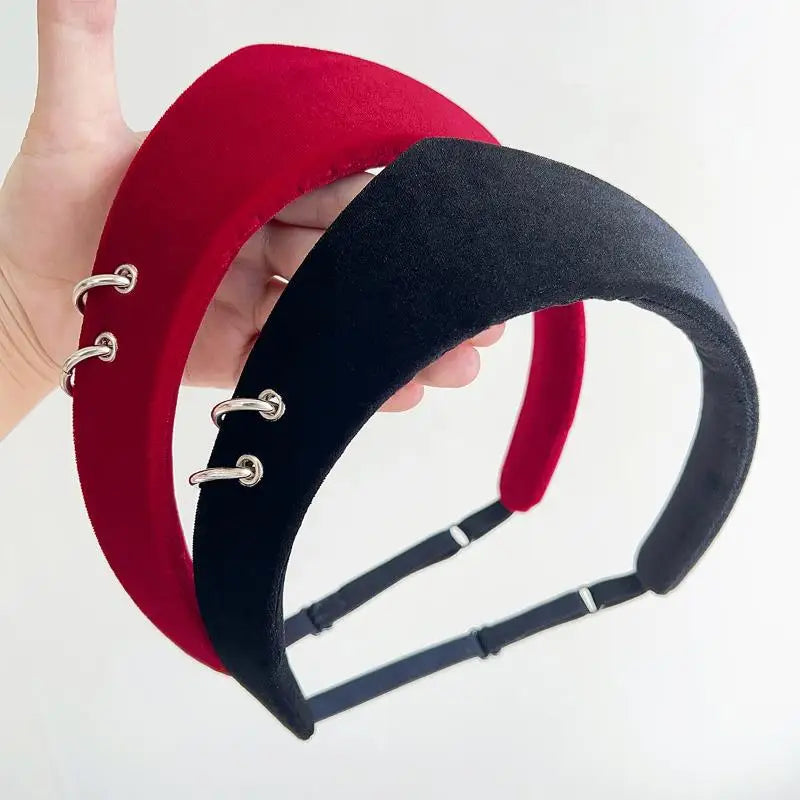 Crown Velvet Headband – Retro Hair Accessory for Women & Girls