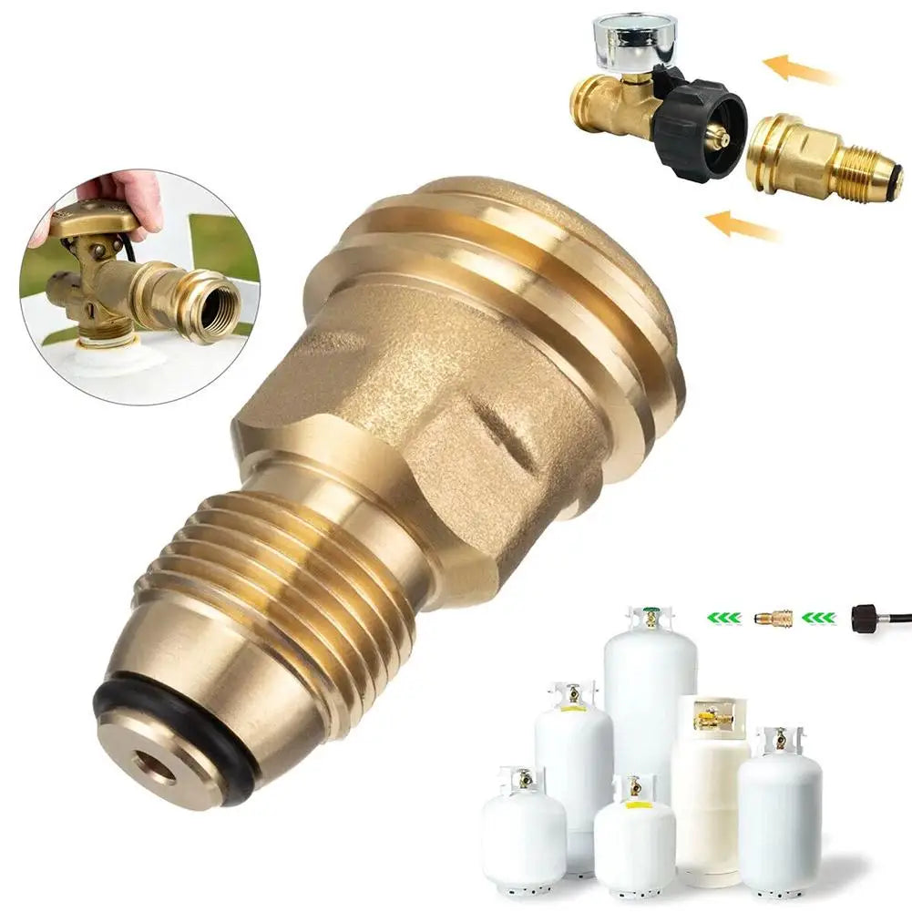 Brass Propane Gas Stove Adapter for Cooking Peaceful Pleasures Health and Wellness