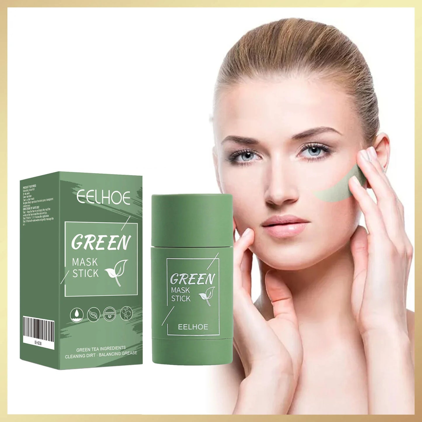 Green Tea Solid Cleansing Mask Stick – Pore & Blackhead Care