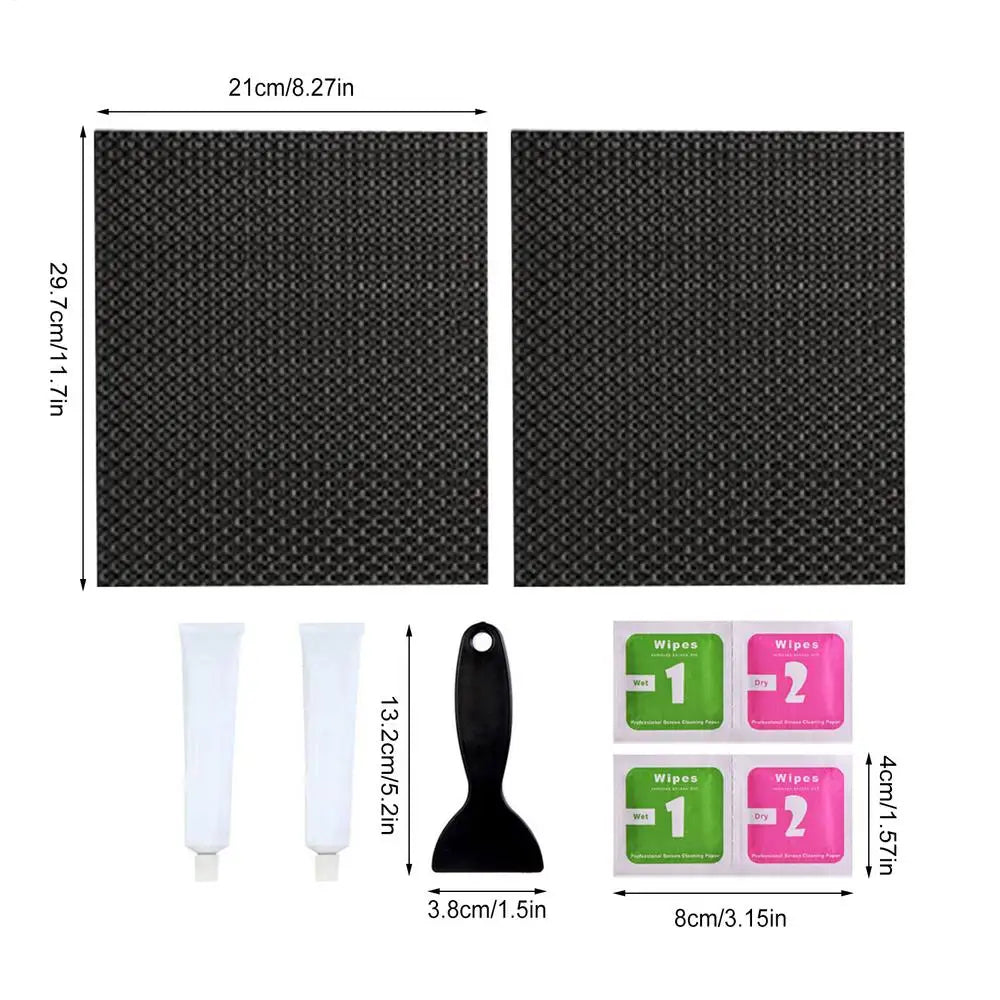 Trampoline Patch Repair Kit Cuttable Strong All-Weather Secure Mat Patch for Home Garden Yard Patio Lawn Grassland Peaceful Pleasures Health and Wellness 1 set