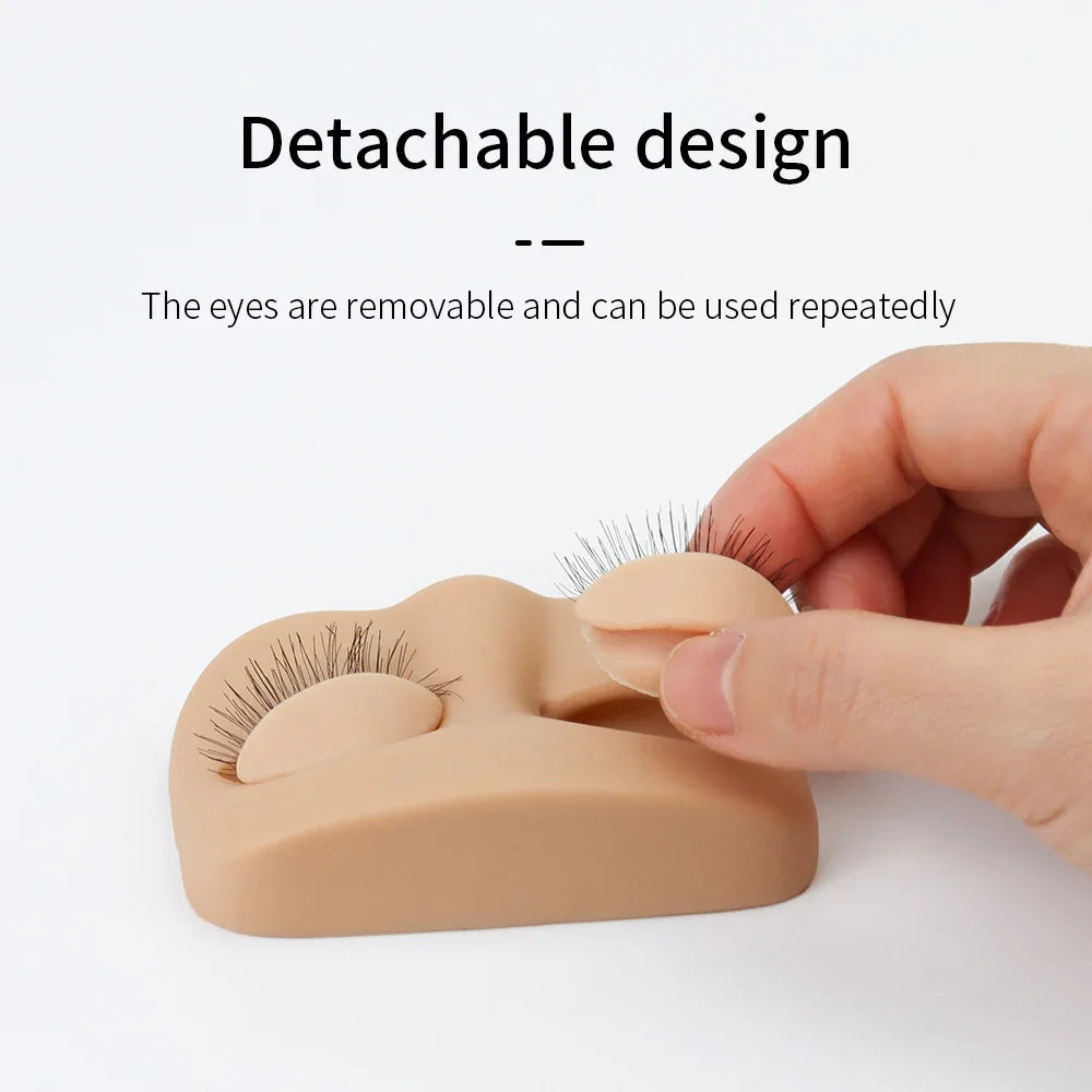 Mini Lash Training Head with Removable Eyelids | Practice Model Lash Training Model Peaceful Pleasures Health and Wellness