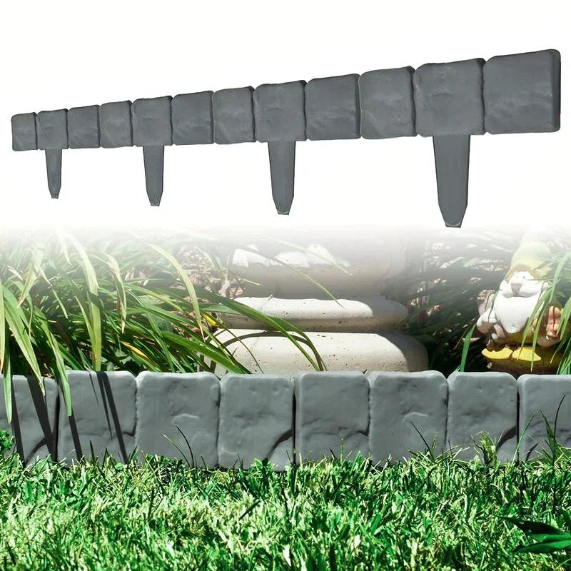 No-Dig Garden Landscape Edging Borders | Imitation Stone Lawn Fence Garden Landscape Edging Peaceful Pleasures Health and Wellness