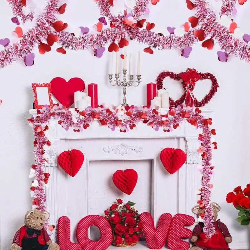 2M Valentine's Day Heart-shaped Pull-up Decorative Ribbon Wedding