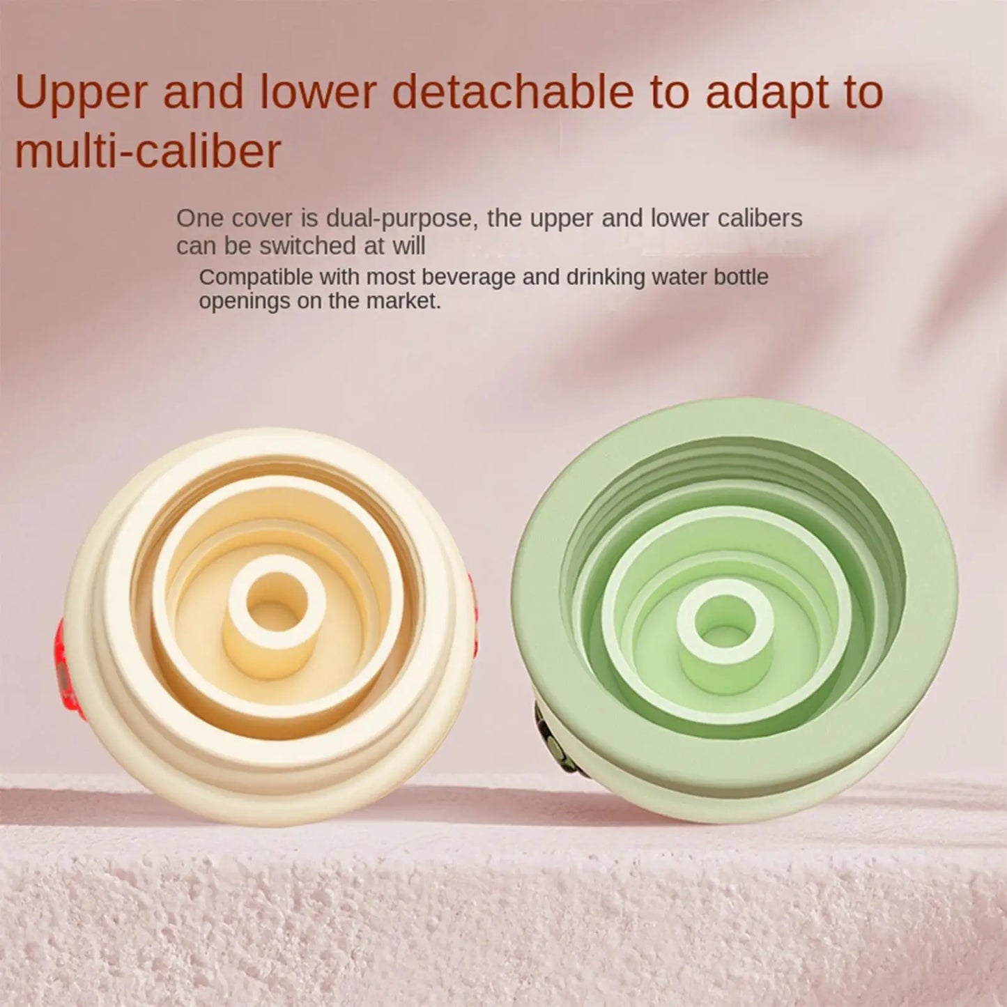 Kids Reusable Straw Spout Bottle Topper – Leak-Proof Sippy Cap