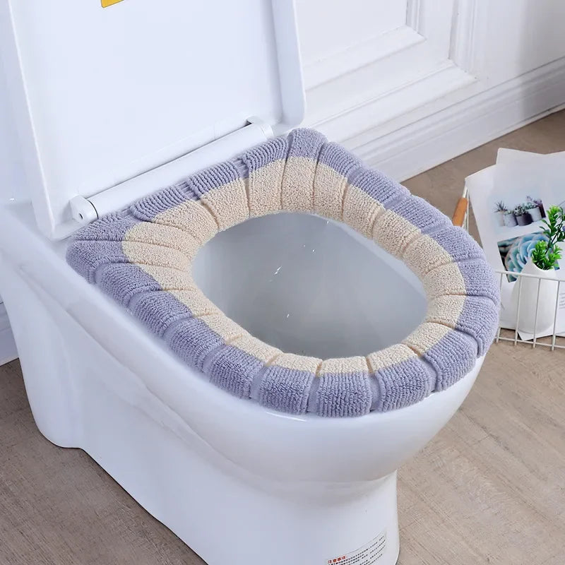 Warm Toilet Seat Cushion Cover – Universal Soft Plush Pad
