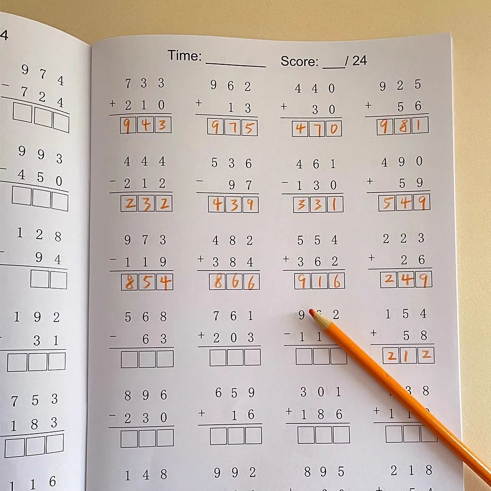 Addition Subtraction Within 1000 Maths Workbook Primary School