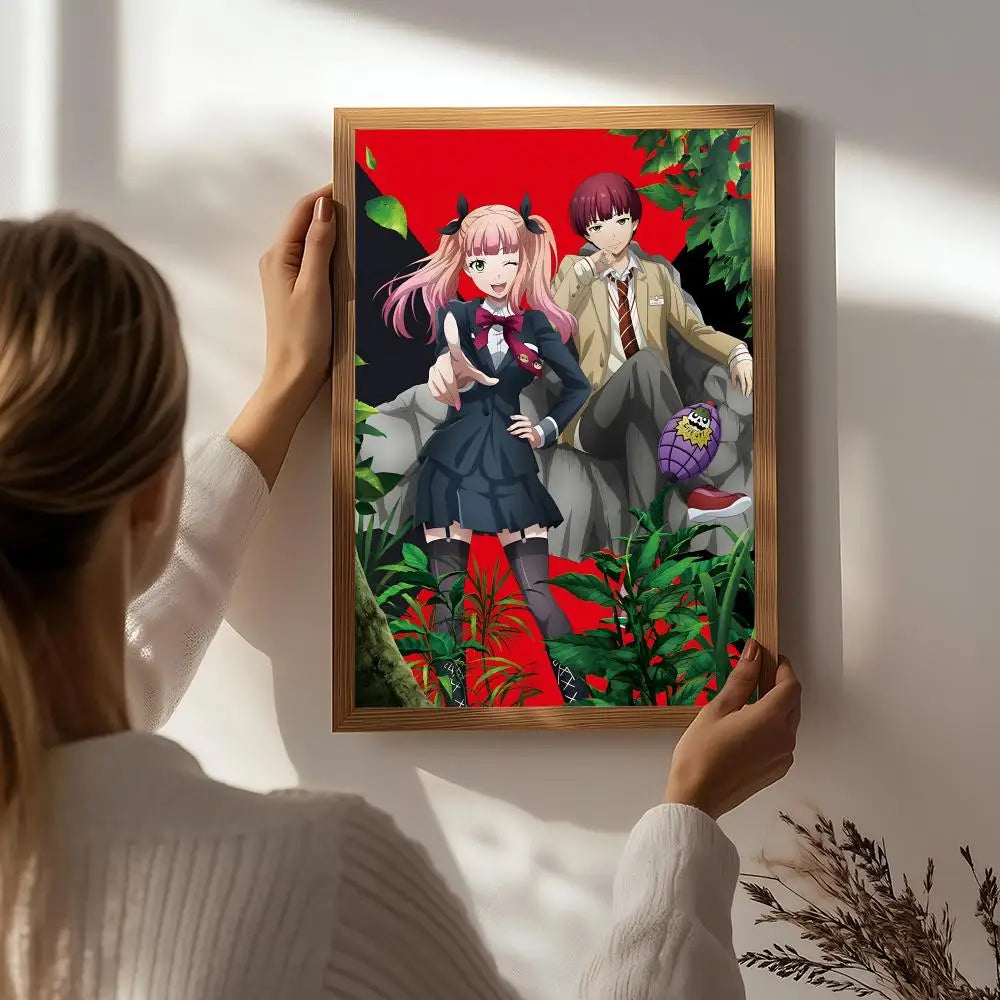 Anime T-Tomodachi Game Poster HD Self Adhesive Waterproof Wall Art Ideal for Home Office Dorm Bedroom Great Gift Peaceful Pleasures Health and Wellness White3 40X50cmNoframe