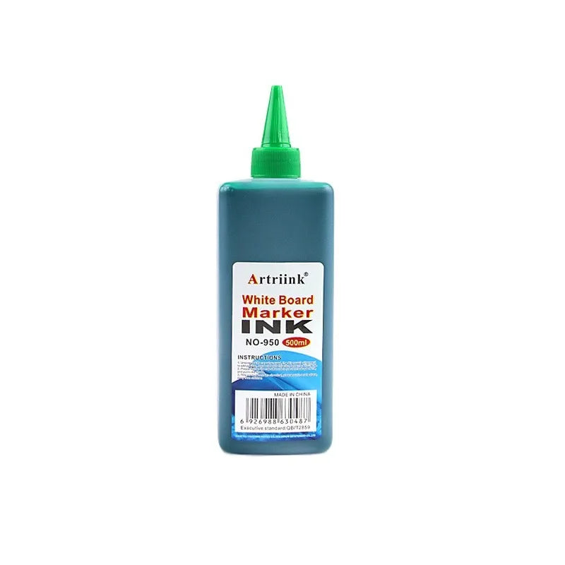 1pc Whiteboard pen ink 500ML replenishment liquid water-based large capacity erasable environmentally friendly filling liquid Peaceful Pleasures Health and Wellness green