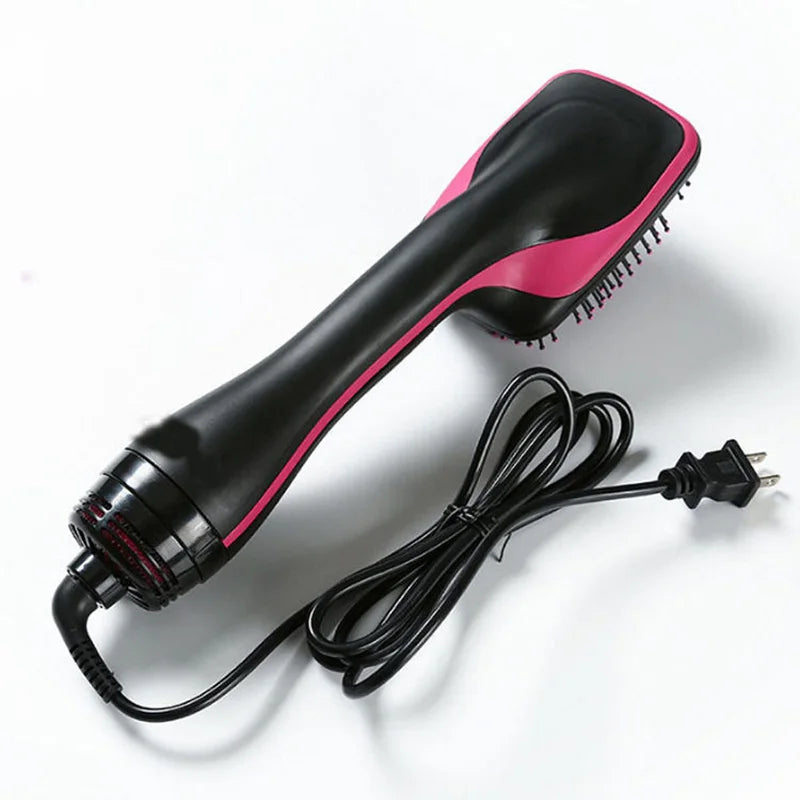 Hair Dryer One Step Electric Hot Air Brush Travel Hairdryer Hairbrush Professional Hair Straightening Hairbrush Styling Tool Peaceful Pleasures Health and Wellness black US