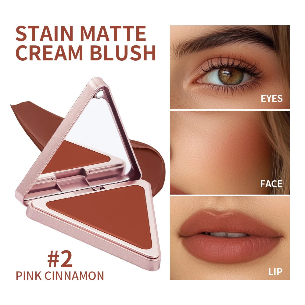 Higher Standard Satin Matte Cream Blush Long-Lasting Makeup Blush Brightening Low Saturation Shrinking and Expanding Natural Peaceful Pleasures Health and Wellness