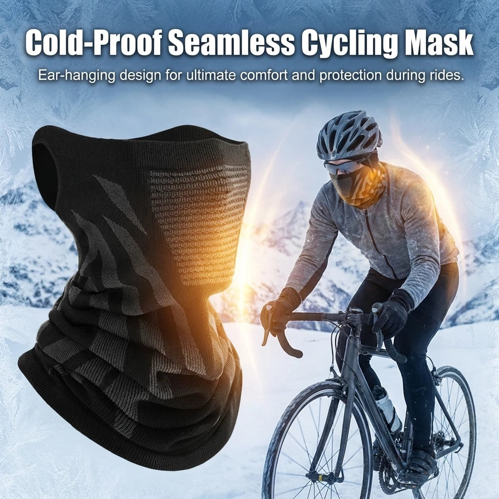 Cycling Face Masks Neck Warmer Ear Protections Thermal Insulation Breathable Seamless Design for Outdoor Sports Peaceful Pleasures Health and Wellness