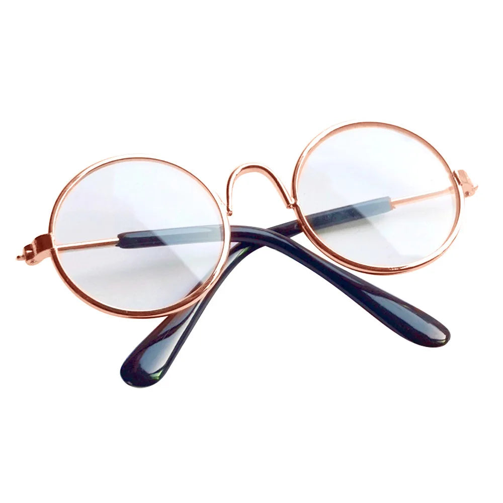 Vintage Round Pet Glasses for Dogs & Cats | Photo Props