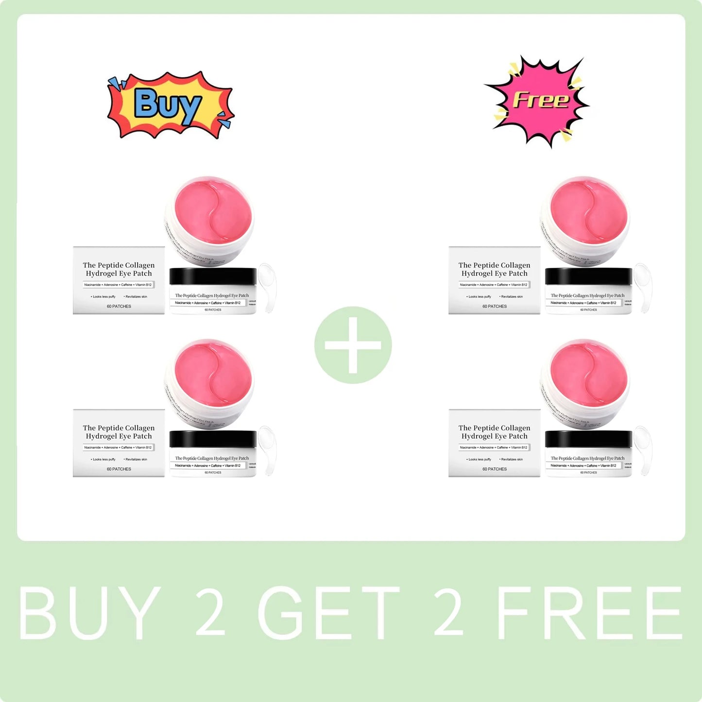 Collagen Hydrogel Eye Patch Nicotinamide Eye Mask Anti Dark Circles Eye Bags Moisturizing Firming Eye Patches Skin Care Products Peaceful Pleasures Health and Wellness Buy 2 Get 2 Free