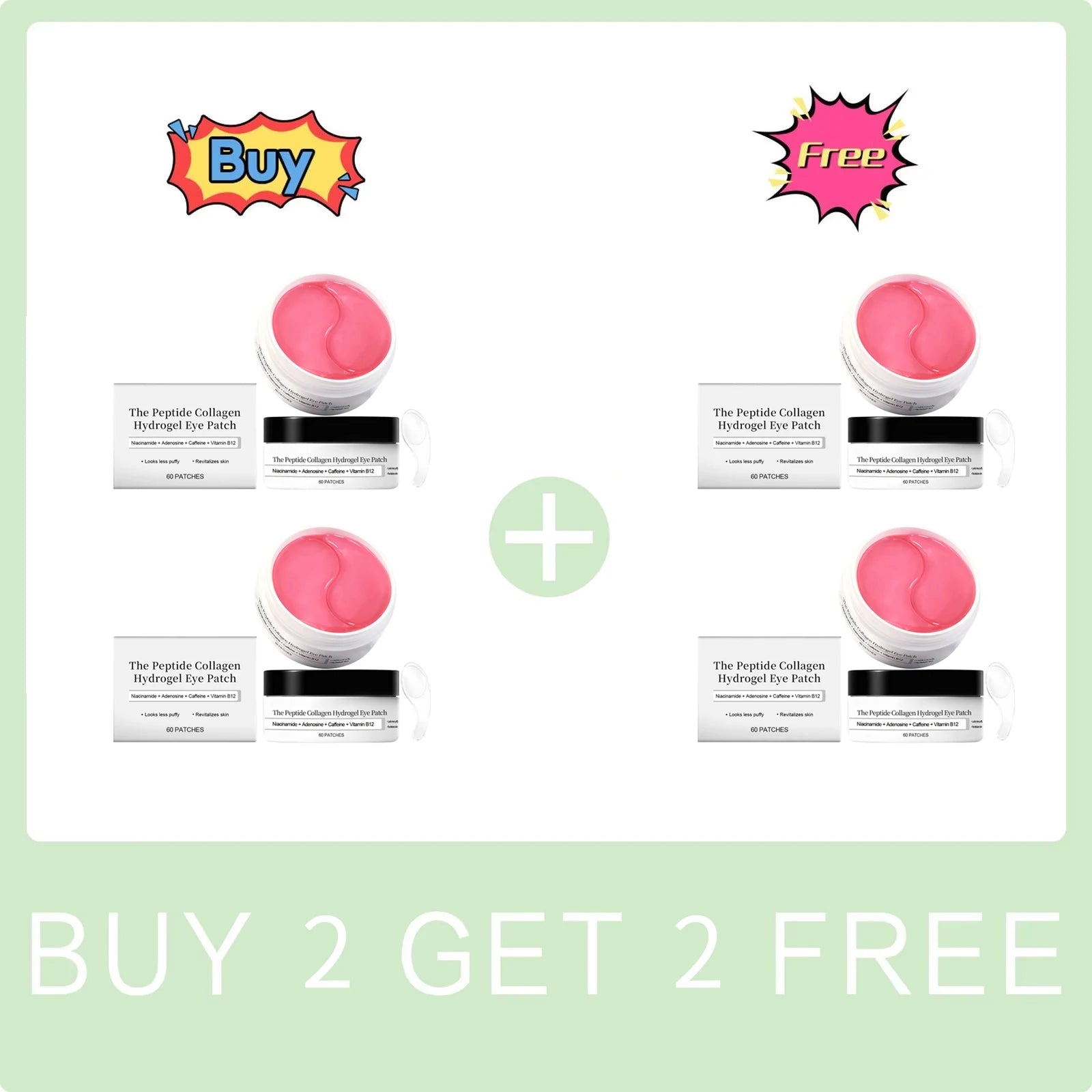 Collagen Hydrogel Eye Patch Nicotinamide Eye Mask Anti Dark Circles Eye Bags Moisturizing Firming Eye Patches Skin Care Products Peaceful Pleasures Health and Wellness Buy 2 Get 2 Free