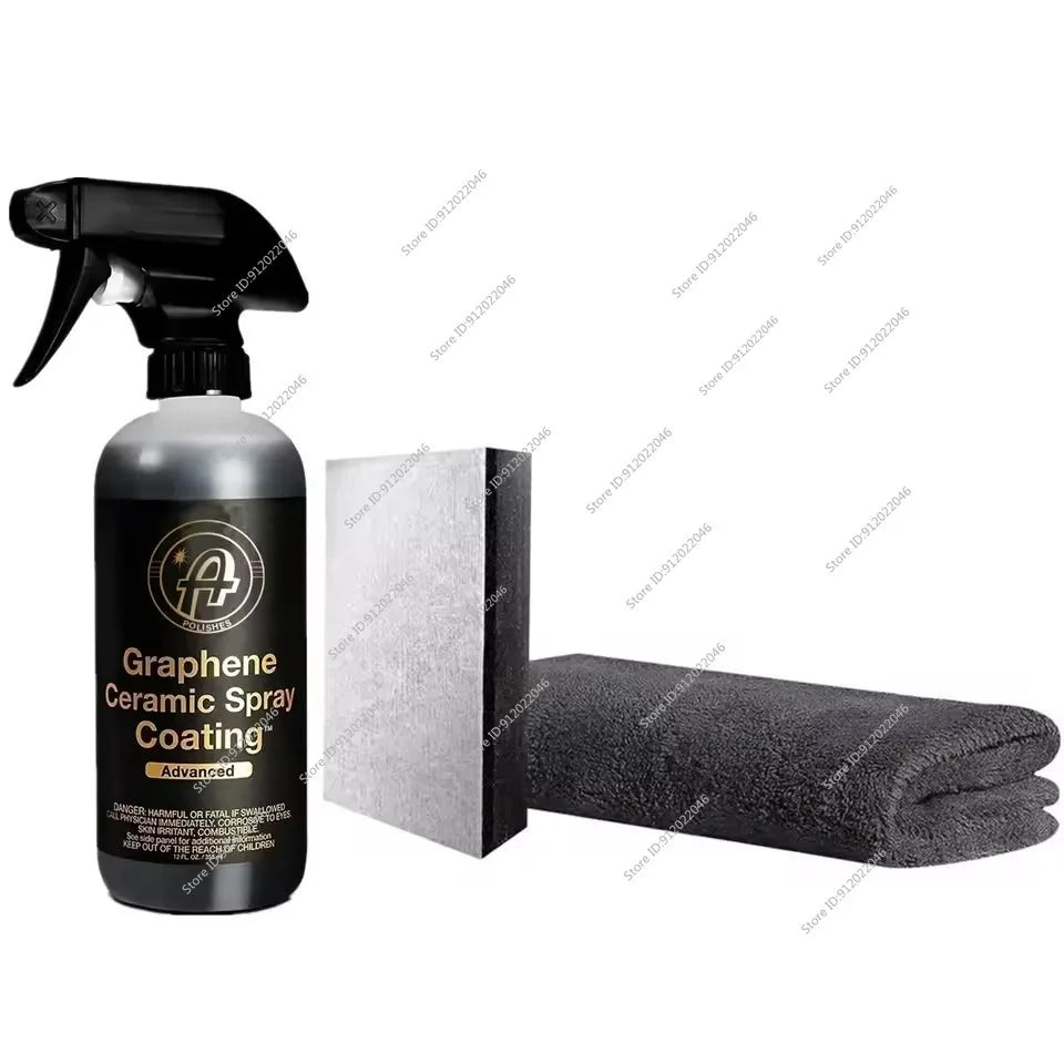 10H Graphene Ceramic Car Coating for Cars 7+ Years of Protection Apply After Car Wash Clay Bar Motorcycle Car Buffer Polishing Peaceful Pleasures Health and Wellness Gold 355ml