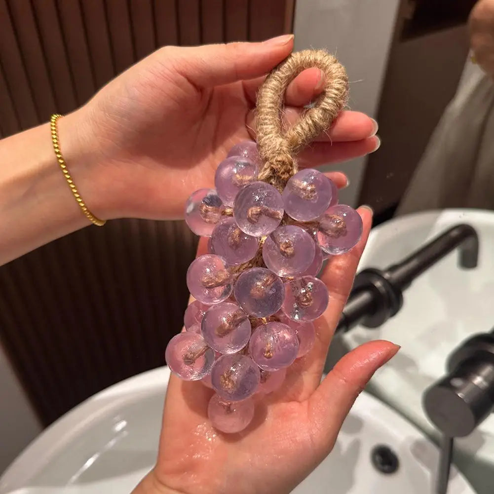 Handmade Grape Cluster Soap on a Rope – Aromatic Natural Plant Soap Bar Gift with Box | Home Decor Bath Soap Peaceful Pleasures Health and Wellness