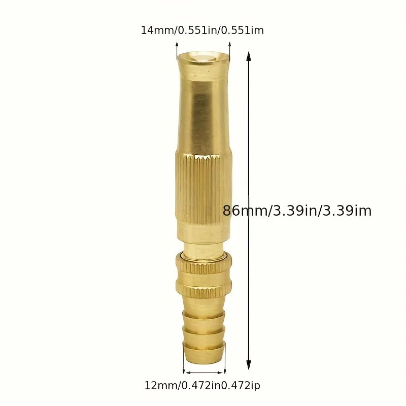 Pure Copperadjustable Garden Spray Nozzle Universal Connector Car