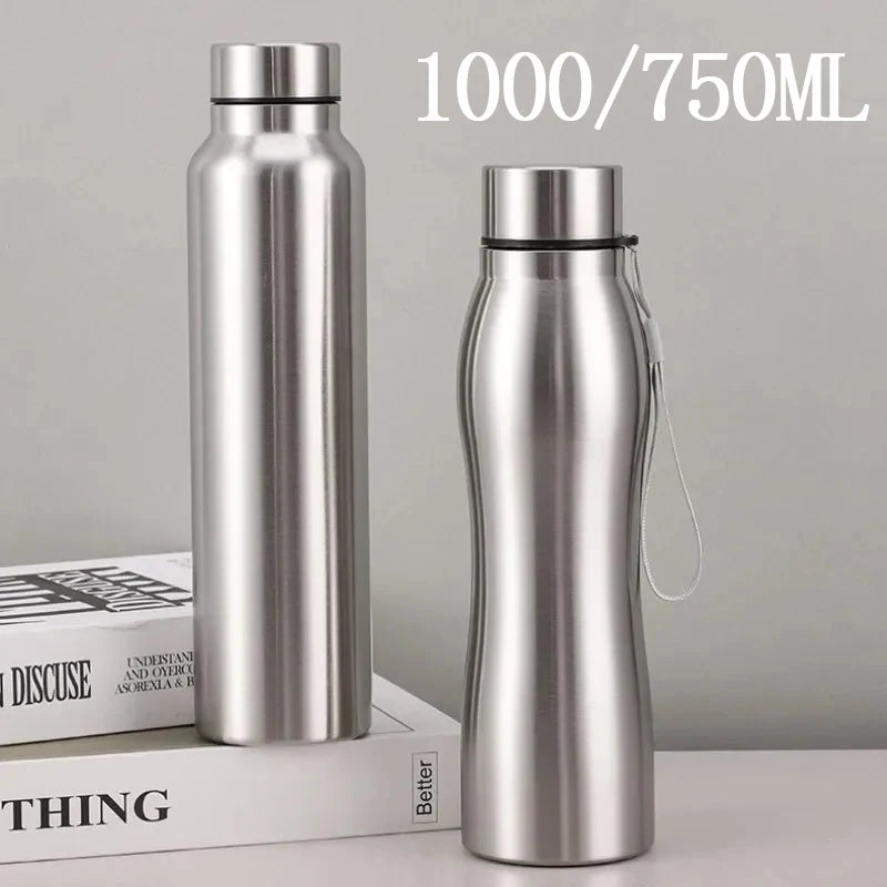 1000ml Stainless Steel Sport Water Bottle – Rugged Metal Flask for Camping & Gym