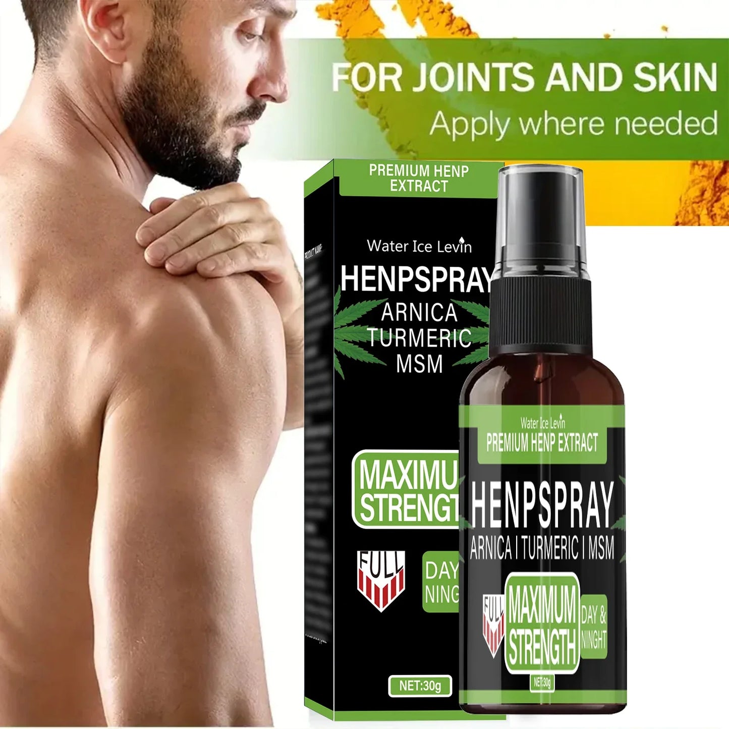 Hemp Extract Cream – Arnica, Turmeric & MSM Relief | 30g