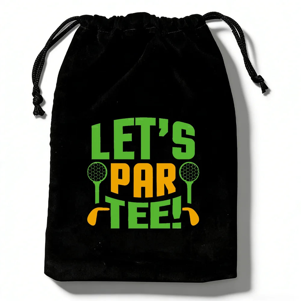 5-Pack Golf Velvet Drawstring Gift Bags 5x7" | Party Favors