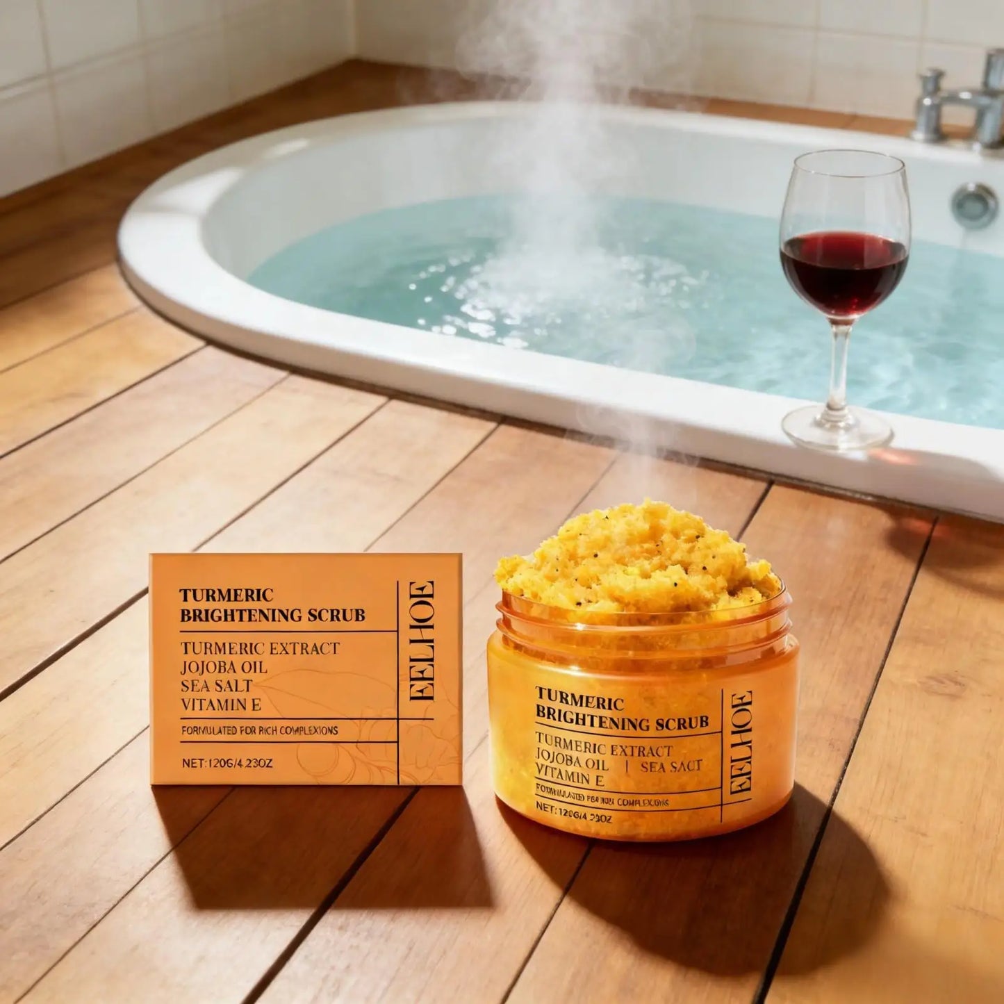 EELHOE Turmeric Sea Salt Body Scrub – Brightening & Smoothing