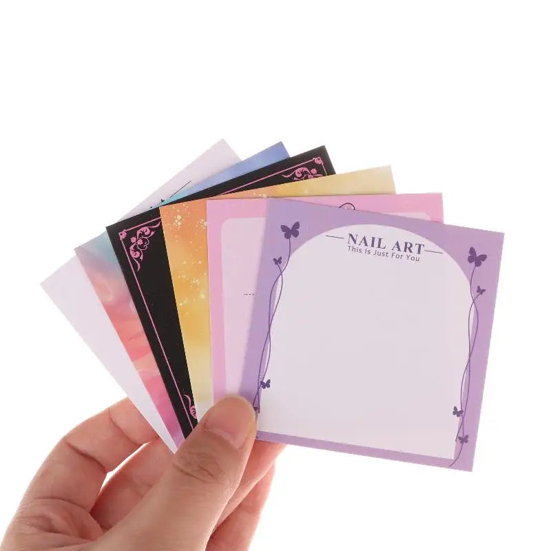 20 Sheets Press On Nail Bottom Butterfly Cardboard Photo Prop Handmade False Nail Art Tips Display Show Card Manicure Tools Peaceful Pleasures Health and Wellness