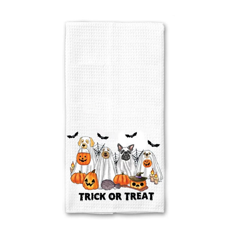 Halloween Dog Tea Towel | Spooky Puppy Kitchen & Bath Gift