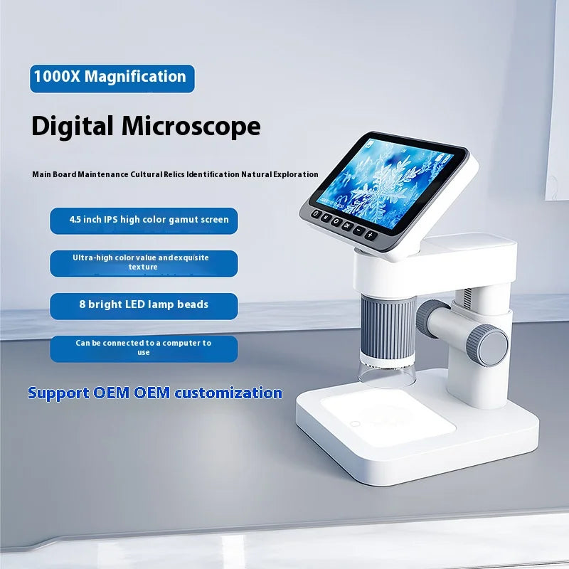 Electron Microscope 4.5-Inch Ips Screen Portable High-Definition Mobile Phone Maintenance Manual Focusing Peaceful Pleasures Health and Wellness