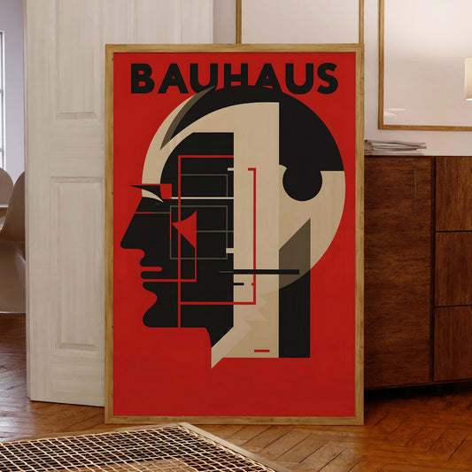 Modern Bauhaus Canvas Wall Art | Framed Print for Home Decor Framed Canvas Print Peaceful Pleasures Health and Wellness