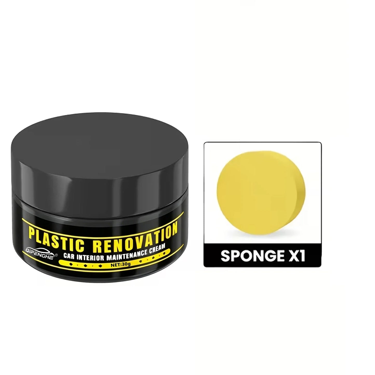 Car Plastic Trim Restorer & Black Interior Polish Wax