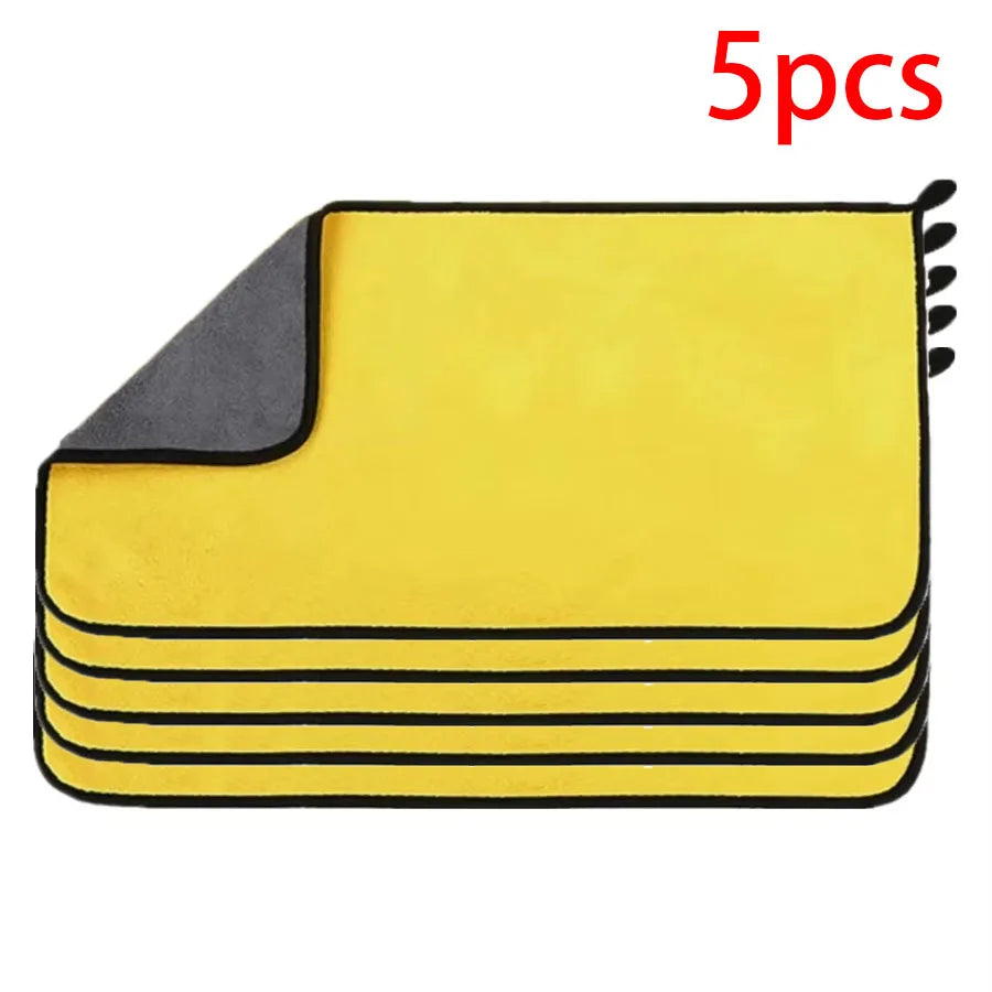 Microfiber Car Wash Towels 3/5/10 Pack – 30x30 & 30x60cm Microfiber Cleaning Towel Peaceful Pleasures Health and Wellness 5pcs 60-30cm