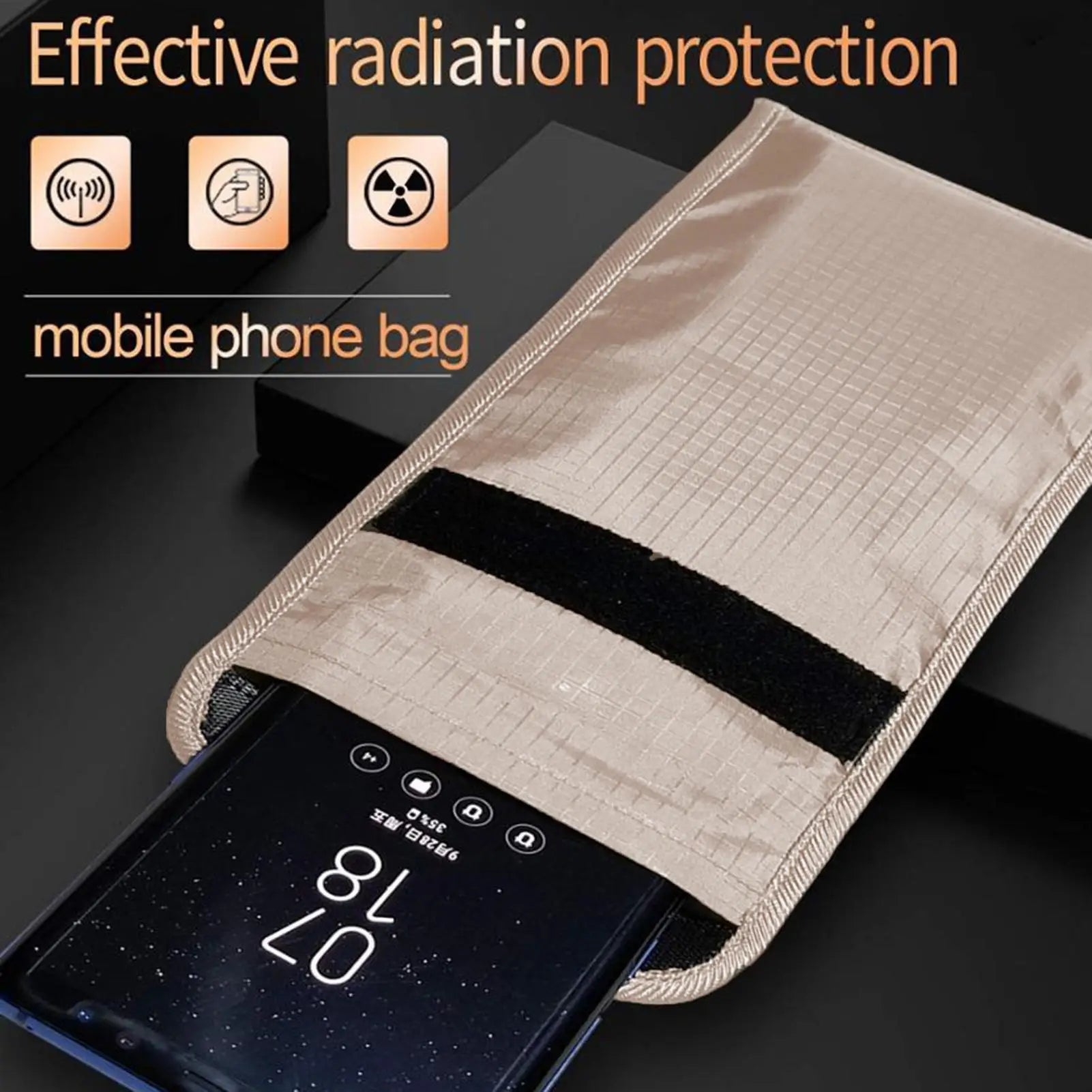 Faraday Bag for Phone up to 6.5", Signal Blocking Pouch with GPS RFID Shielding, Anti-Tracking Security Case Peaceful Pleasures Health and Wellness