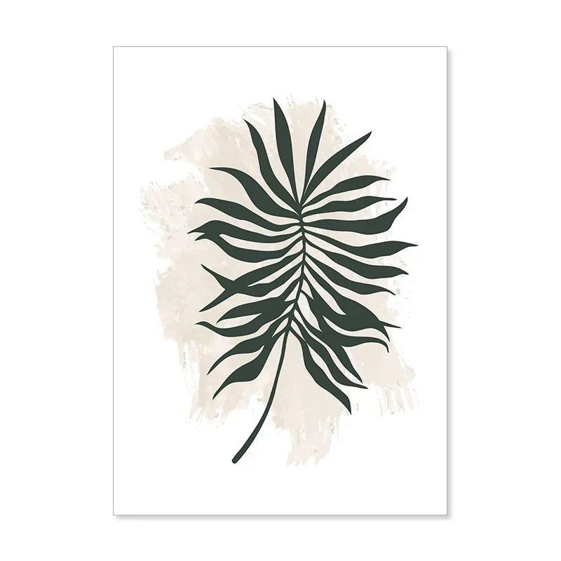 Boho Abstract Leaves Canvas Wall Art Print | Home Décor Canvas Wall Art Peaceful Pleasures Health and Wellness PICTURE 7 20x30cm Unframed