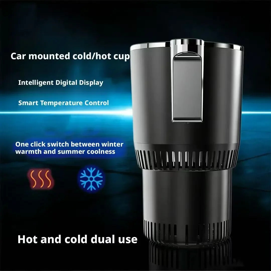 Smart Car Hot Cold Cup 2 in 1 Fast Cooling Heating Temperature Display Portable Electric Mug for Auto Car Truck Travel Use Peaceful Pleasures Health and Wellness