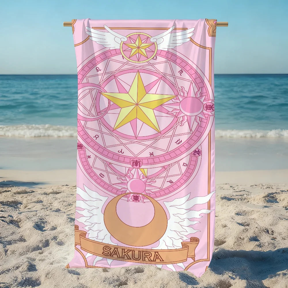 Cardcaptor Sakura Quick-Dry Beach Towel | Soft Microfiber