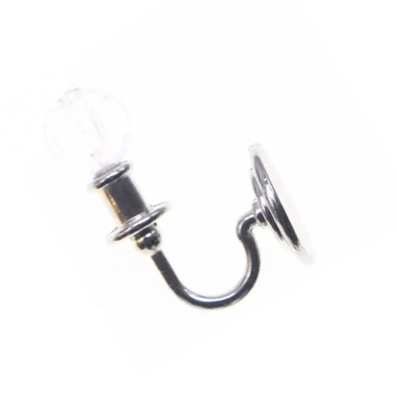1/12 Miniature Dollhouse Wall Lamp | Metal & Crystal Shade