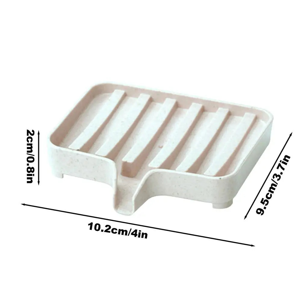 Eco-Friendly Soap Dish with Drain Tray | Bathroom Soap Holder