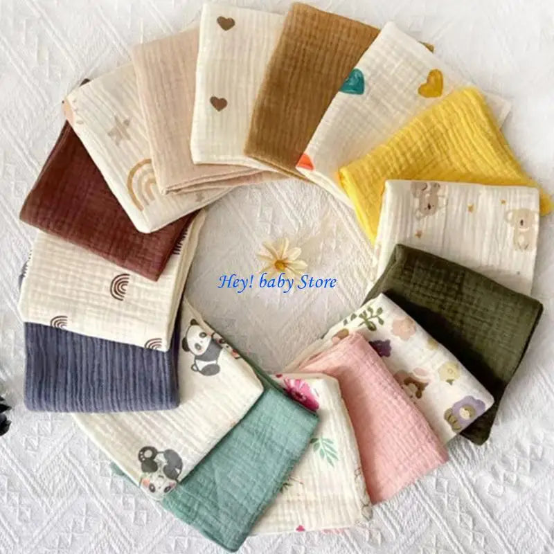 Baby Washcloths 3-Pack | Soft Cotton Burp Cloths for Newborns