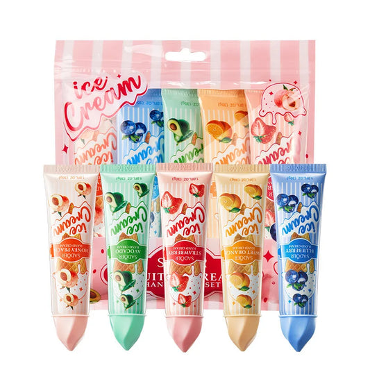 Fruit Ice Cream Hand Cream Set 5-Pack | Hydrating Moisturizer Hand Cream Set Oasis Select MULTI