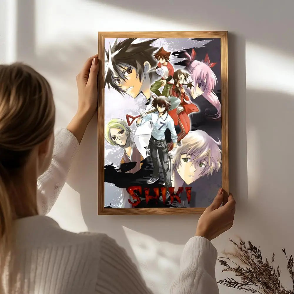 Anime S-Shiki Poster HD Self Adhesive Waterproof Wall Art Ideal for Home Office Dorm Bedroom Great Gift Peaceful Pleasures Health and Wellness White7 21X30cmNoframe