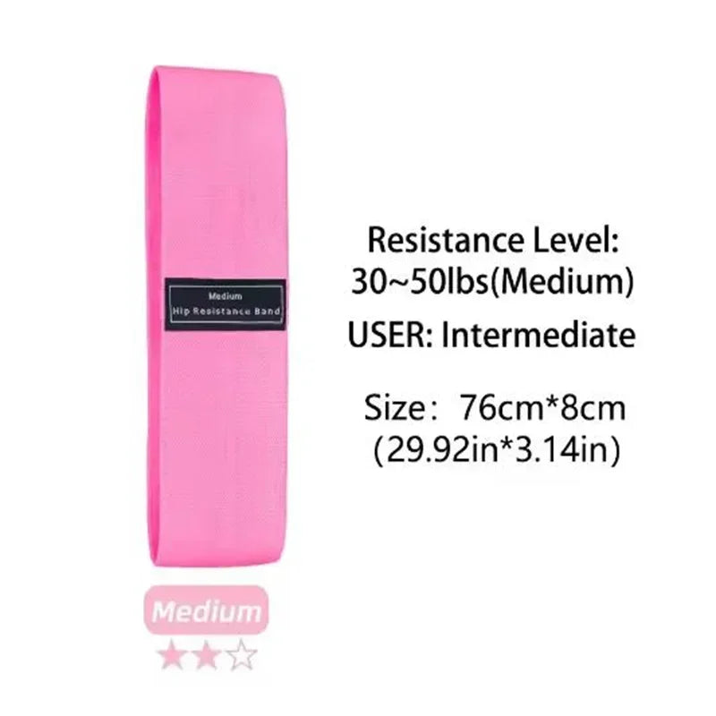 Fabric Resistance Hip Booty Bands Glute Thigh Elastic Workout Squat Circle Stretch Fitness Strips Loops Yoga Gym Equipment 3Pcs Peaceful Pleasures Health and Wellness Pink