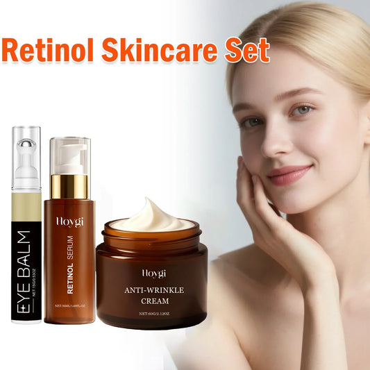 Hoygi Retinol Skincare Set – Cream, Serum & Eye Balm 3-Piece Retinol Skincare Set Oasis Select