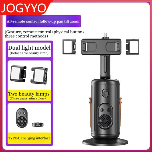 AI Auto-Tracking Phone Gimbal 360° Stabilizer for Streaming