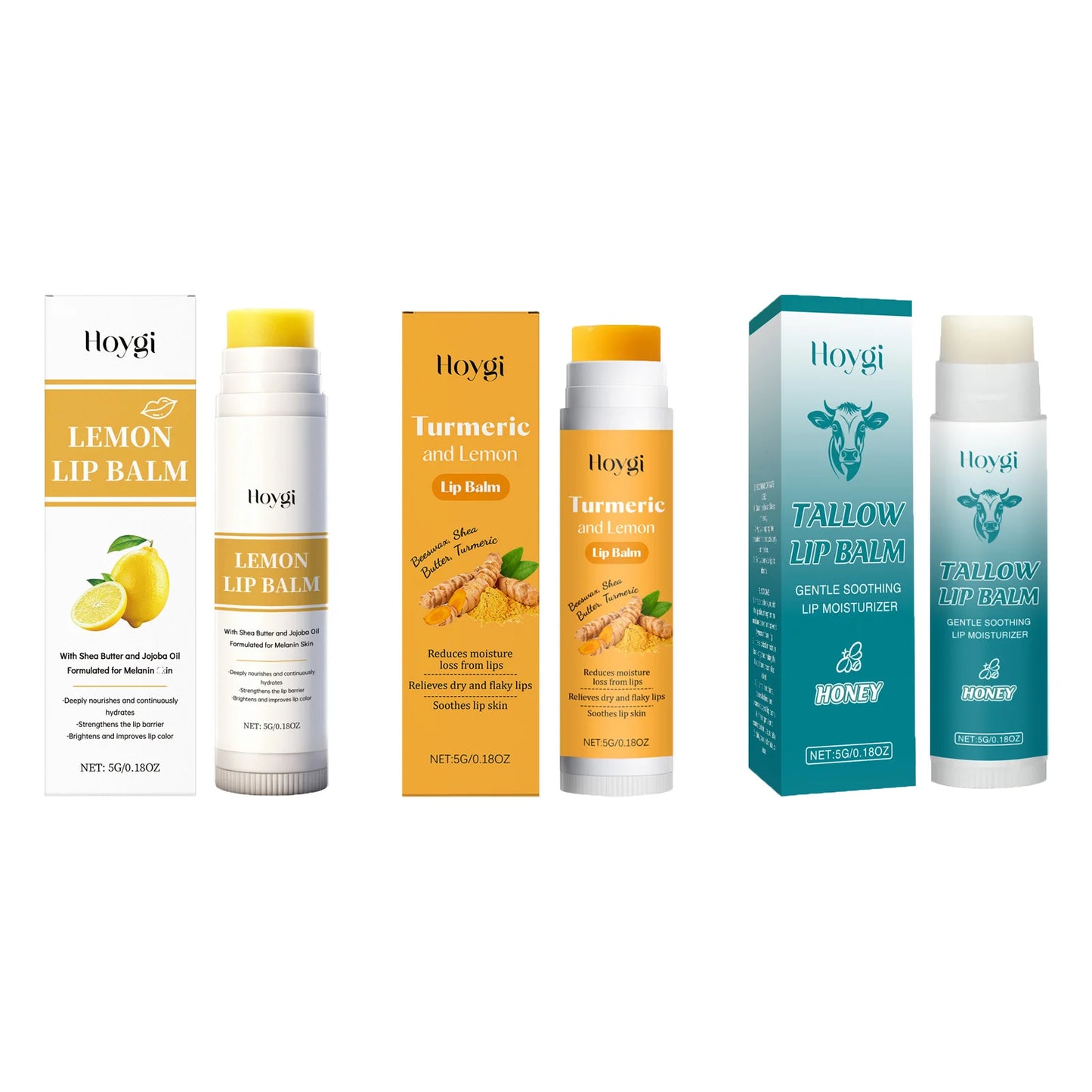 Hoygi Lip Balm – Lemon Turmeric & Tallow Moisturizing Balm