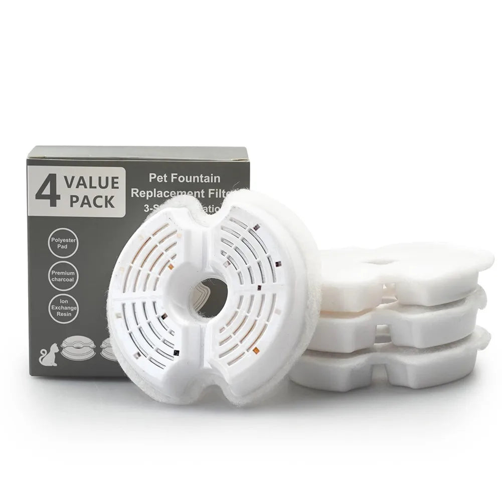Activated Carbon Pet Fountain Filters – 4 to 32 Pack