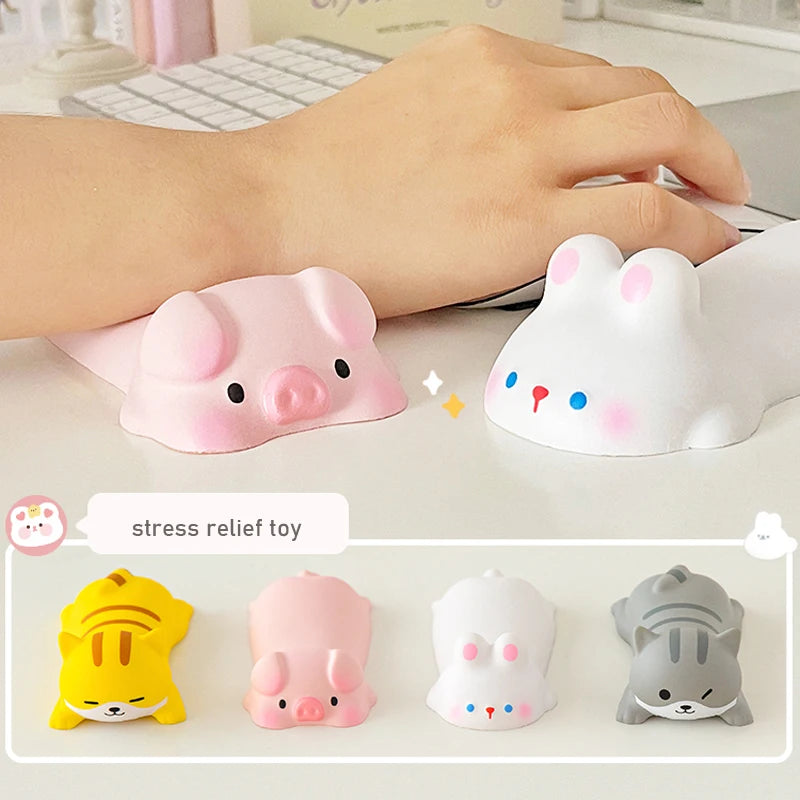 New Cute Wrist Rest Support For Mouse Pad Computer Laptop Arm Rest For Desk Ergonomic Kawaii Slow Rising Squishy Toys Peaceful Pleasures Health and Wellness