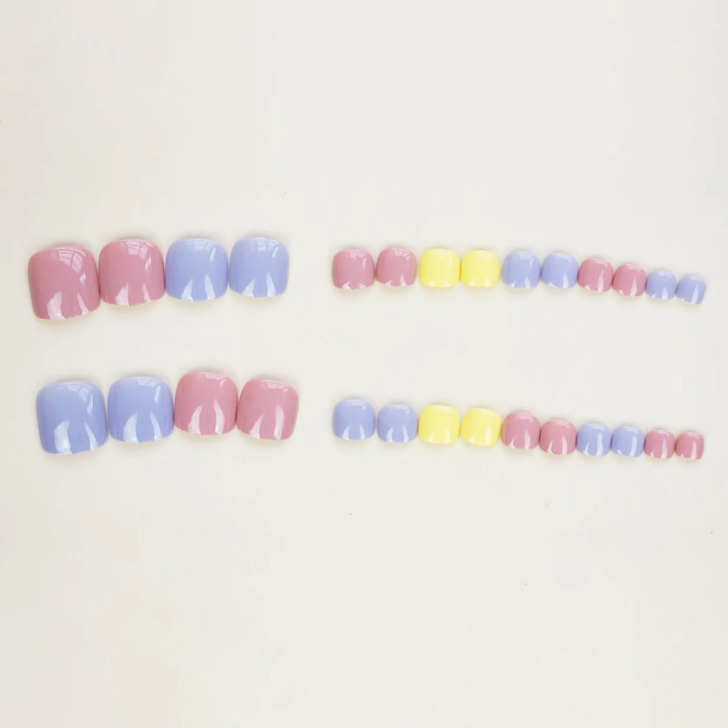 Rainbow Colorful Toenail Stickers 24pcs | Vibrant Nail Decals