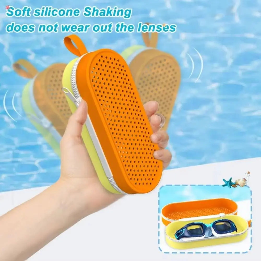 Silicone Swimming Goggles Case – Dual Zipper & Breathable