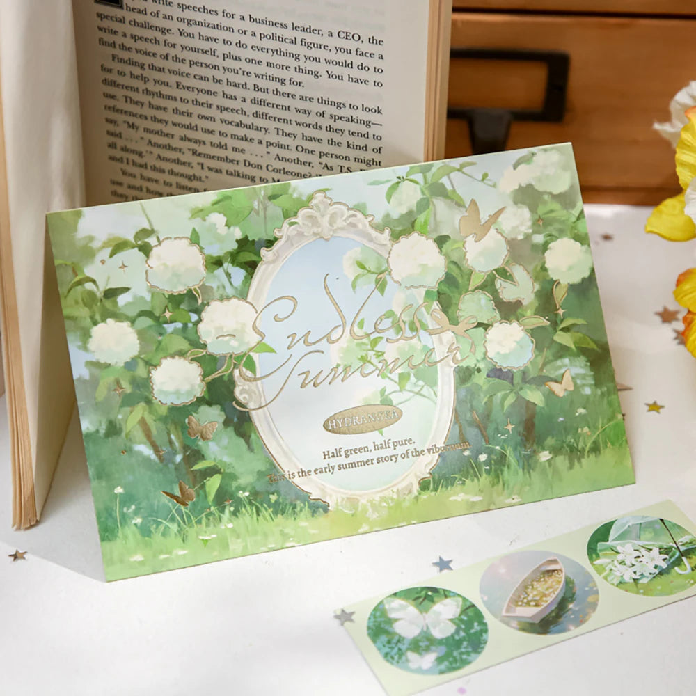 Romantic Scenery Stamping Envelope Poetry Petals Travel Commemorative